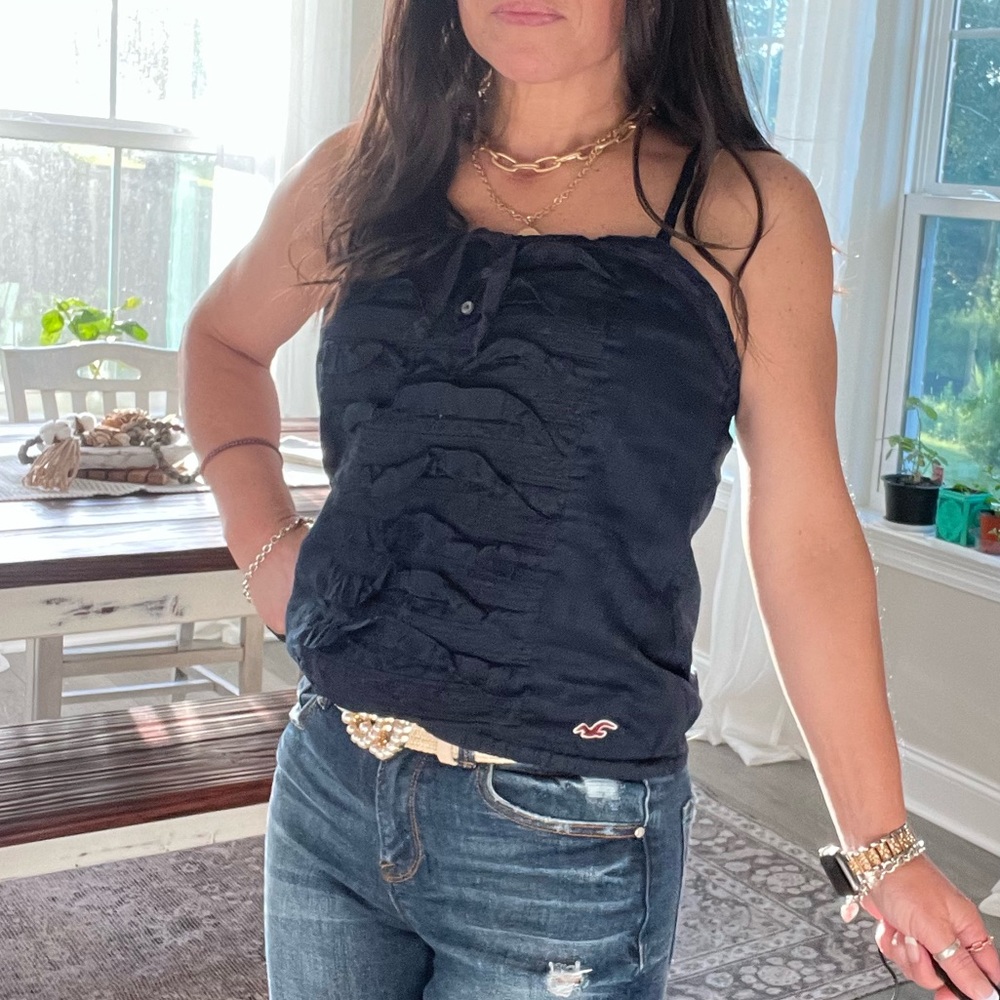 Hollister tank with ruffle detail